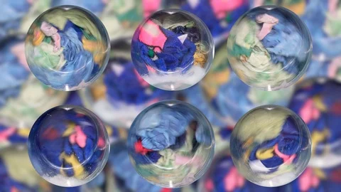 Laundry Washing Machine Spheres Seamless Loop Clothes Background Vídeo Stock 104127874