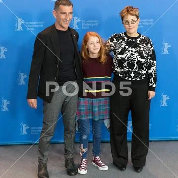 Laura Bispuri, Michele Carboni, Sara Casu at Berlinale 2018 Stock Photos