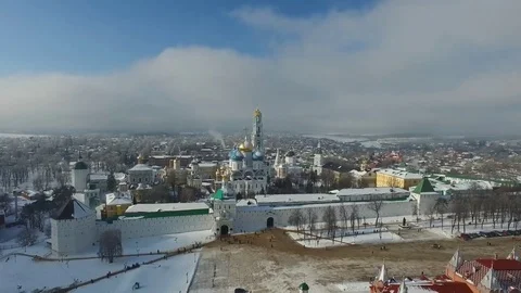 The Laura of the Holy Trinity and St. Sergius Stock Footage 77746275