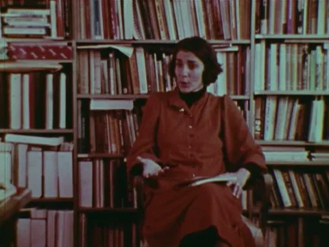 Laura Nader, an anthropology professor at UCB, speaks about how young people Stock Footage