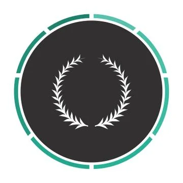Laureate wreath computer symbol Stock Illustration