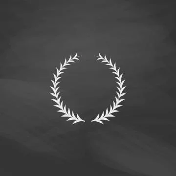 Laureate wreath computer symbol Stock Illustration