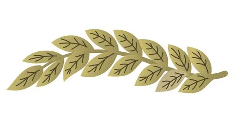 The laurel branch. Design element in vector for cards, emblems, labels. Stock Illustration