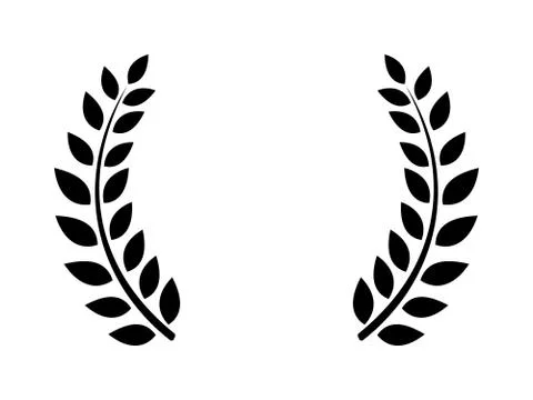 Laurel icon on white background Stock Illustration