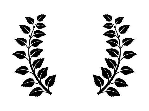 Laurel icon on white background Stock Illustration