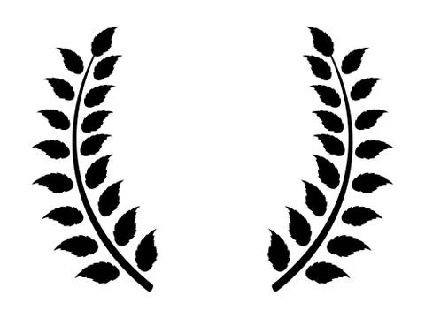 Laurel icon on white background Stock Illustration