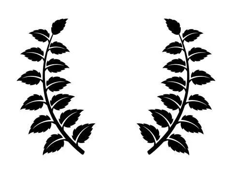 Laurel icon on white background Stock Illustration