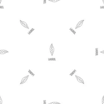 Laurel leaf pattern seamless Stock Illustration