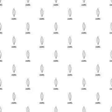 Laurel leaf pattern seamless vector Illustrazione stock