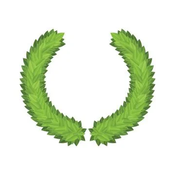 Laurel Leaf Tree Green Wreath Winner Award Stock Illustration