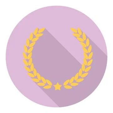 Laurel Leaf Wreath Flat Design Stock Illustration