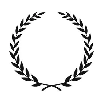Laurel Leaf Wreath Flat Icon Isolated Vector Illustration Stock Illustration