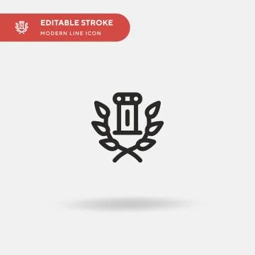 Laurel Simple vector icon. Illustration symbol design template for web mobile Illustrazione stock
