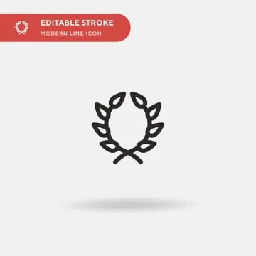 Laurel Simple vector icon. Illustration symbol design template for web mobile Illustrazione stock