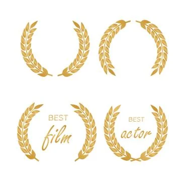 Laurel vector great design set. Laurel vector icon. Laurel vector logo design Stock Illustration