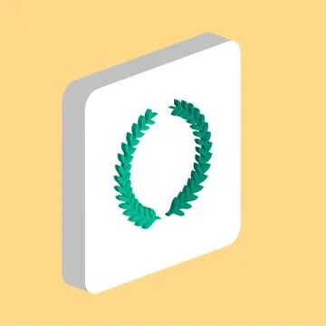 Laurel wreath computer symbol Stock Illustration