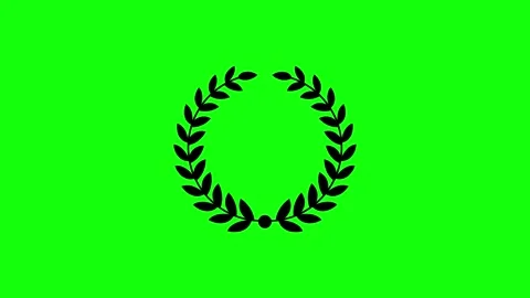 Laurel Wreath Green Screen Animation for Victory and Achievement Video stock 320993483