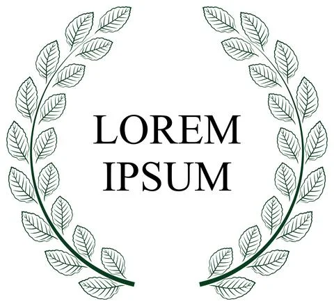 Laurel wreath honor vector in dark green. Left and Right single. Stock Illustration