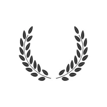 Laurel wreath icon flat Stock Illustration