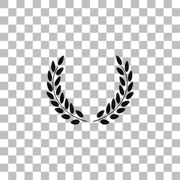 Laurel wreath icon flat Illustrazione stock