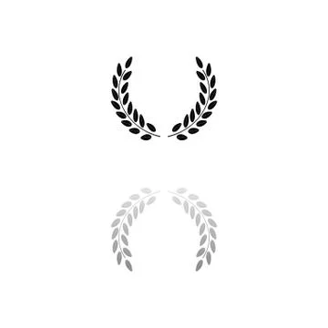 Laurel wreath icon flat Stock Illustration