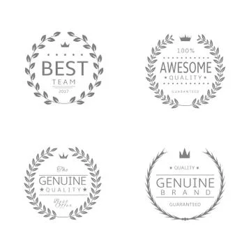 Laurel wreath icons Stock Illustration
