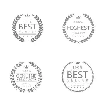 Laurel wreath icons Stock Illustration