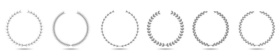 Laurel wreath label set Vector illustration Stock Illustration