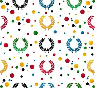 Laurel wreath pattern Illustrazione stock