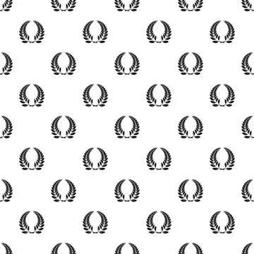 Laurel wreath pattern seamless vector Stockillustratie