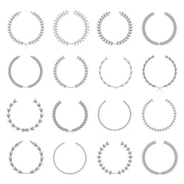 Laurel wreath set Stock Illustration