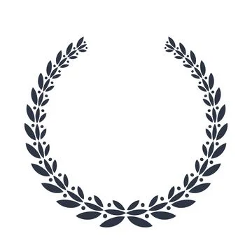 Laurel wreath stylish frame Stock Illustration
