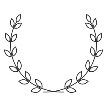 Laurel wreath symbol Stock Illustration