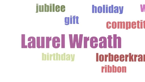 Laurel Wreath Tag Cloud Animated On White Background Stock-Footage 107230046