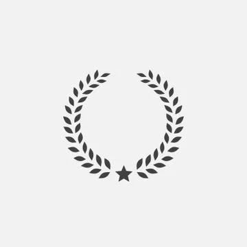 Laurel Wreath Vector icon Stock Illustration