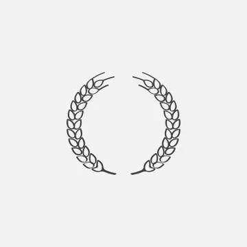 Laurel Wreath Vector icon Stock Illustration