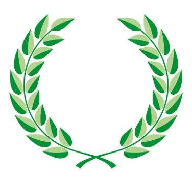 Laurel wreath vector in two shades of green Stock Illustration