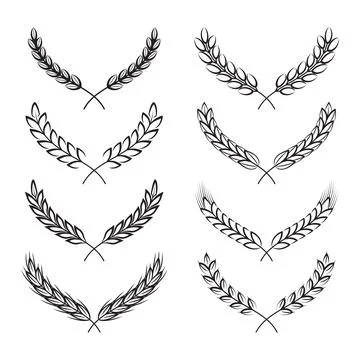 Laurel wreath vector. Winner symbol. Sports topics. Set of images on a white  Stock Illustration