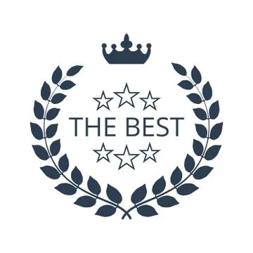 Laurel wreath on white background Stock Illustration