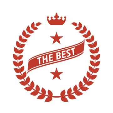 Laurel wreath on white background Illustrazione stock