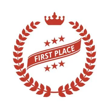 Laurel wreath on white background Stock Illustration