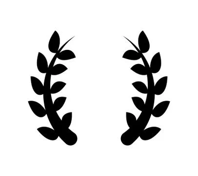 Laurel wreath on white Stock Illustration