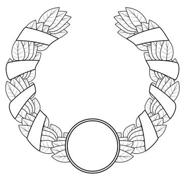 Laurel wreath of the winner. Stock Illustration