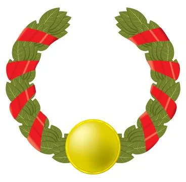 Laurel wreath of the winner. Stock Illustration