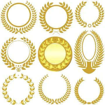Laurel Wreaths Stock Illustration