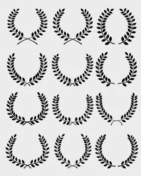 Laurel wreaths Stock Illustration