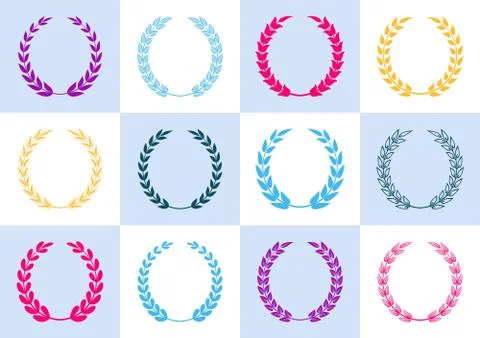 Laurel wreaths Illustrazione stock