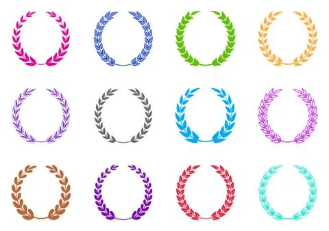 Laurel wreaths Illustrazione stock