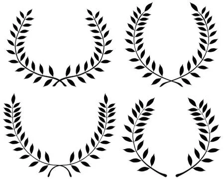 Laurel wreaths Stock Illustration