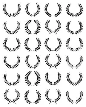 Laurel wreaths Stock Illustration